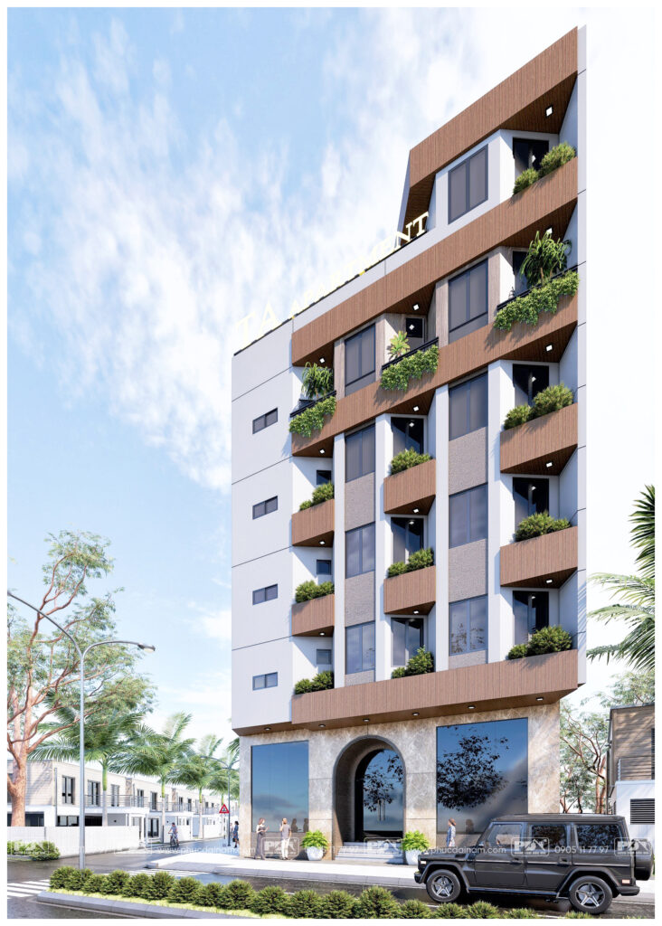 TA Apartment -  Toà căn hộ dịch vụ 7 tầng trên mẫu đất xéo
