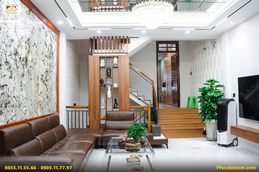 Thi công nội thất phòng khách 