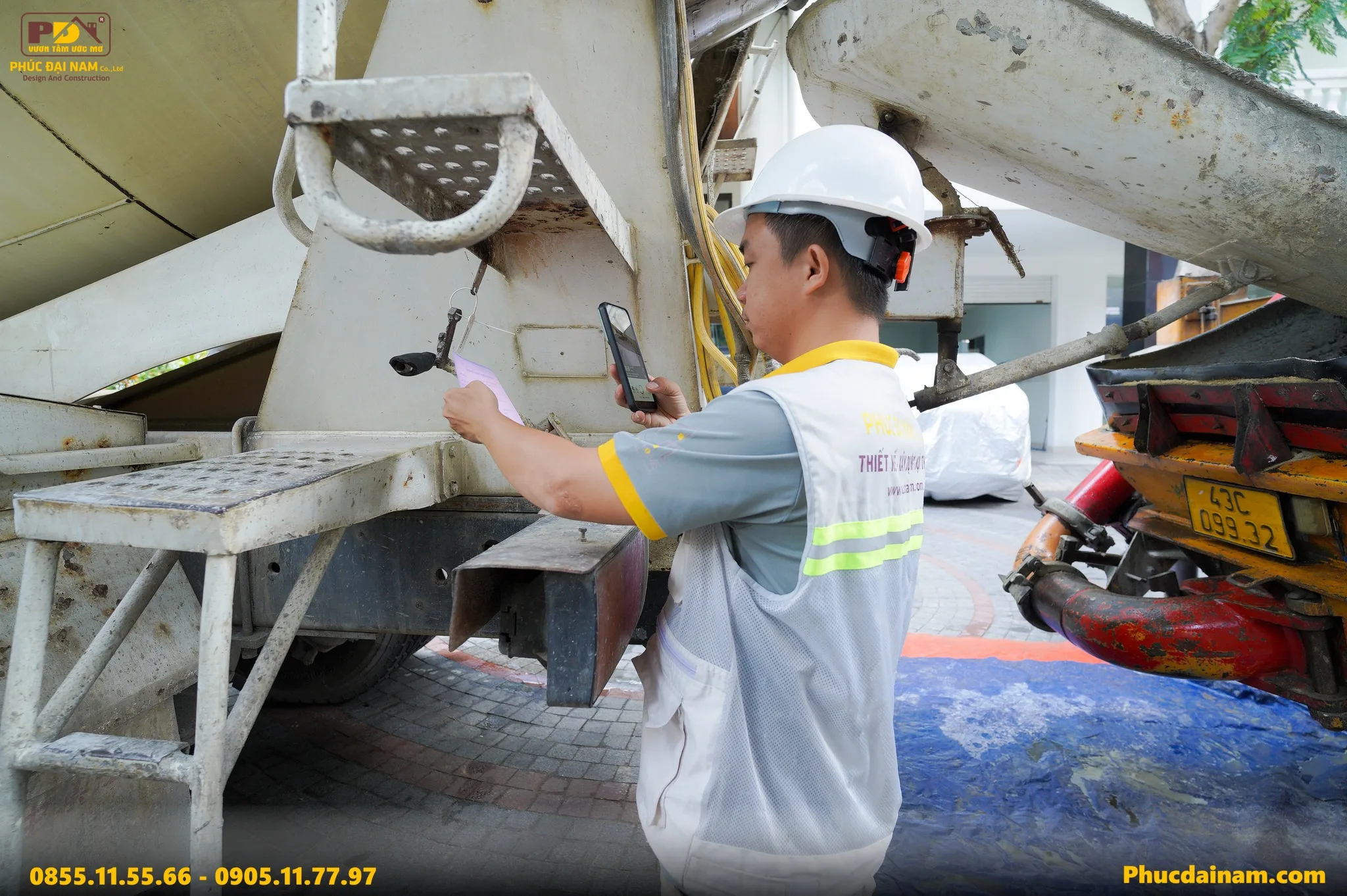 Kiểm tra các công tác chuẩn bị đổ bê tông của Phúc Đại Nam