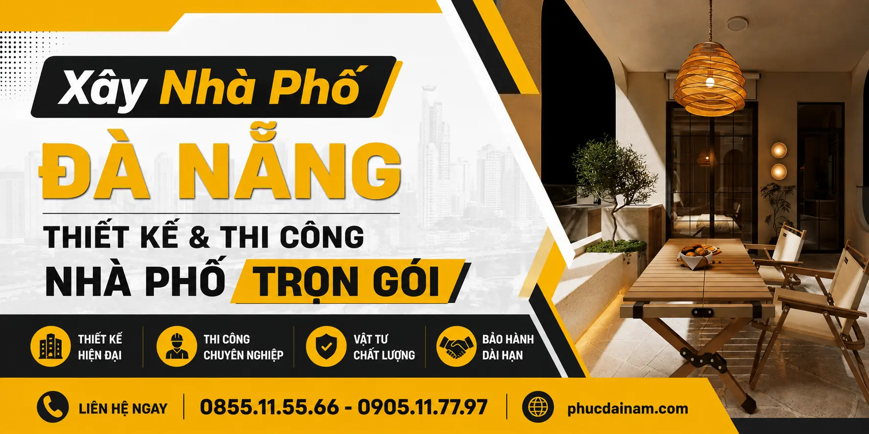 Xây Nhà Phố Đà Nẵng – Thiết Kế & Thi Công Nhà Phố Trọn Gói