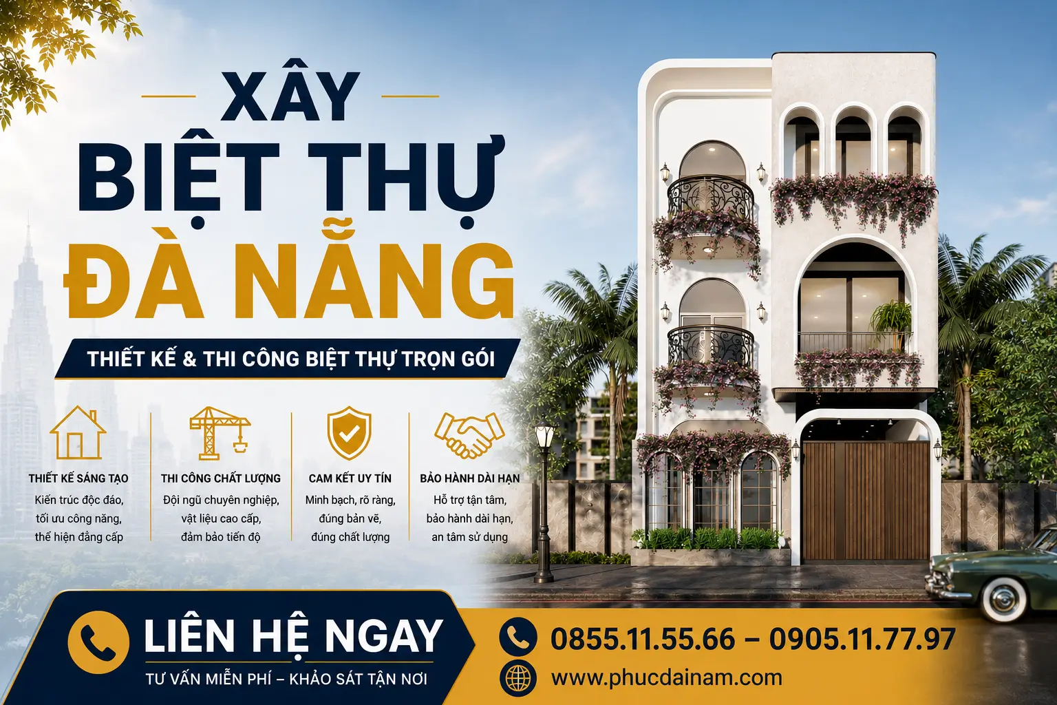 Xây Biệt Thự Đà Nẵng – Thiết Kế & Thi Công Biệt Thự Trọn Gói
